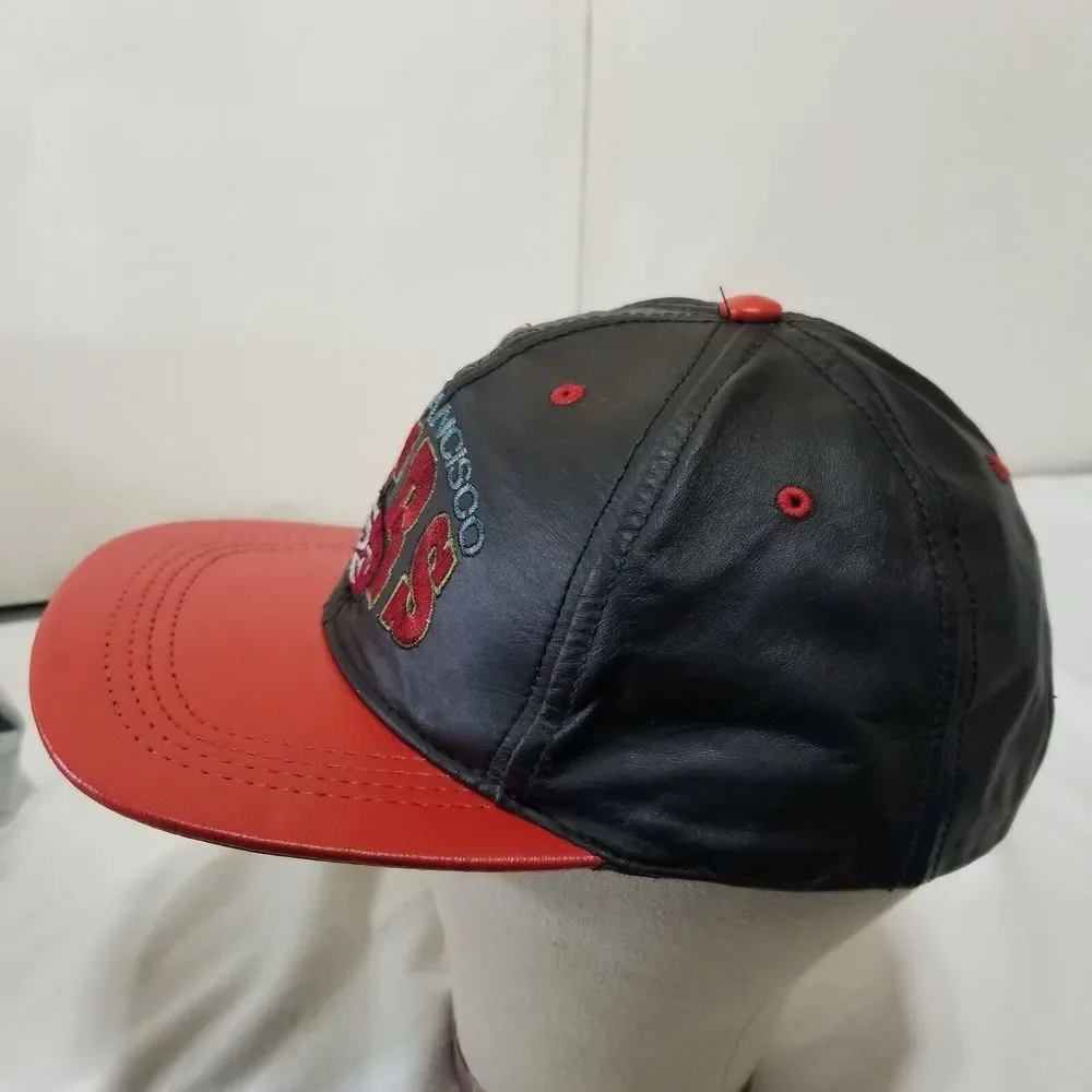Vintage San Fransisco‎ 49ers Hat Snapback leather type NFL logo cap